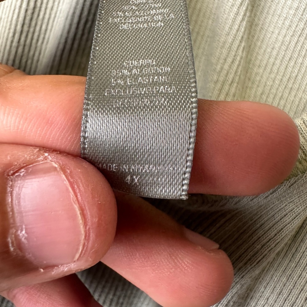 SKIMS Cotton Rib Tank Womens 4X Sage Green Sleeveless Loungewear Top - Picture 6 of 10